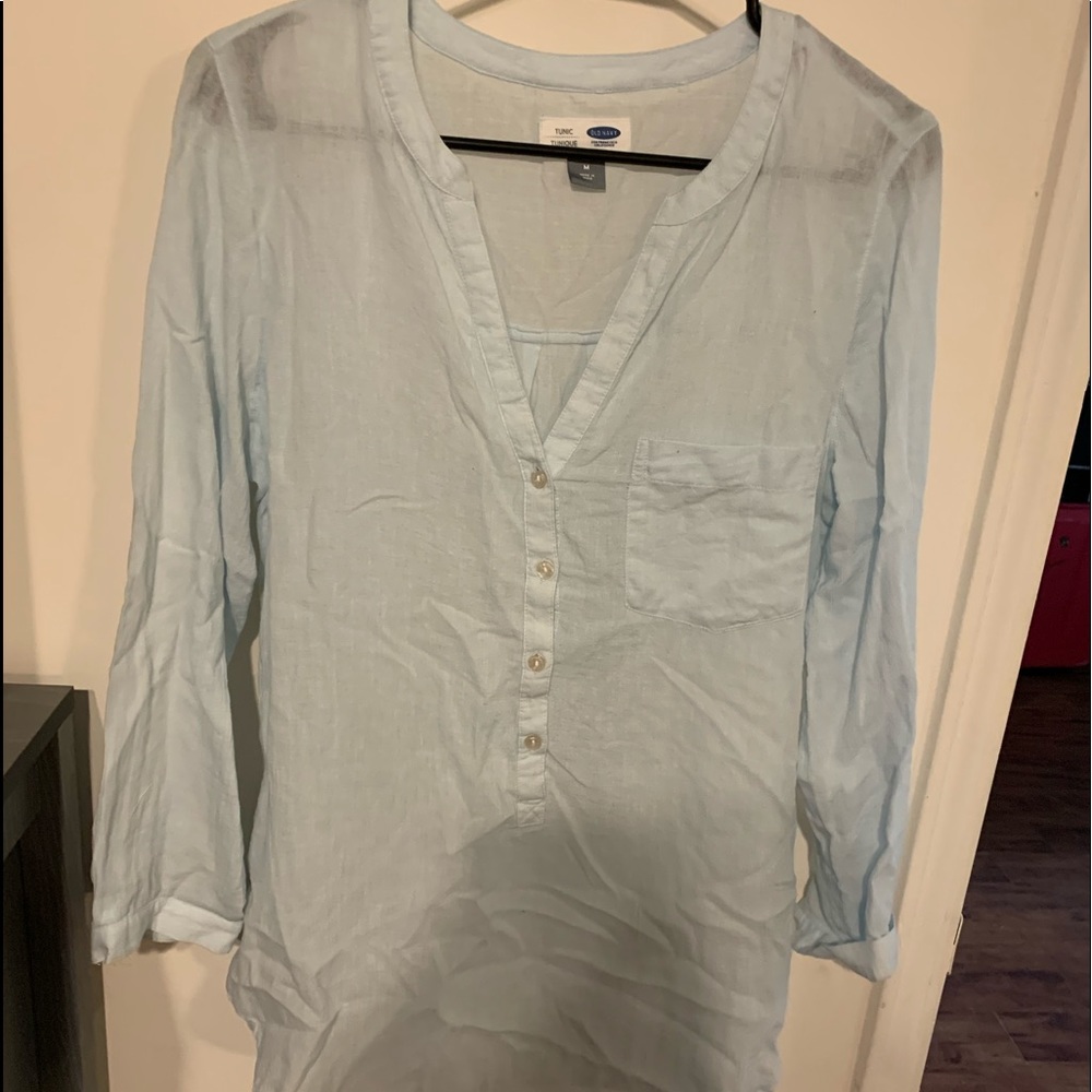 Old Navy Teal Women’s 3/4 Button up size M